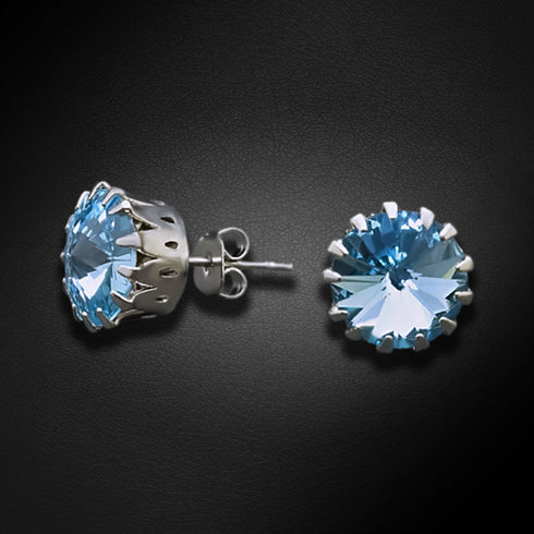 Auskarai "Vintāžš VII (Aquamarine Blue)" su Swarovski™ kristalais